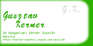 gusztav kerner business card
