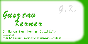 gusztav kerner business card